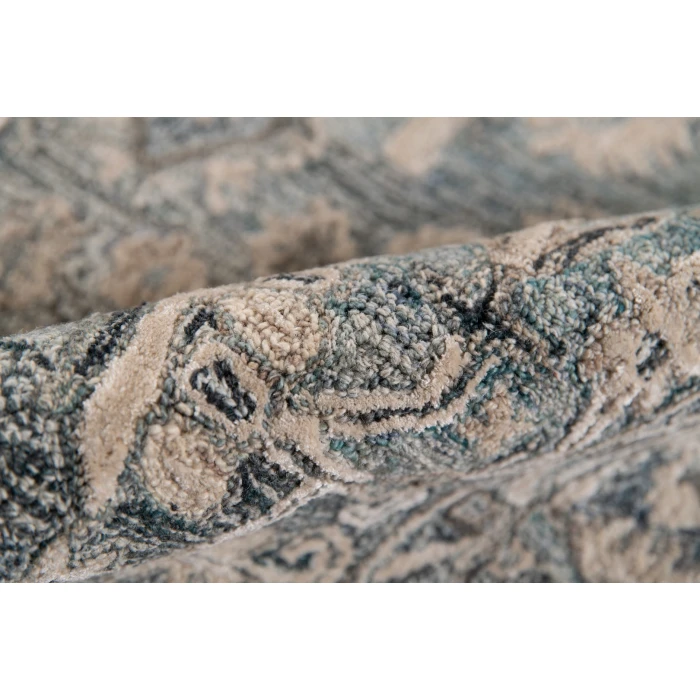 Amer Vestige Jericha Blue Hand-Tufted Wool Blend Area Rug 8'x10'