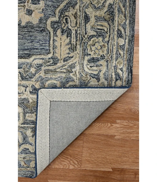 Amer Vestige Nucia Blue/Taupe Hand-Tufted Wool Blend Area Rug 3'6"x5'6"