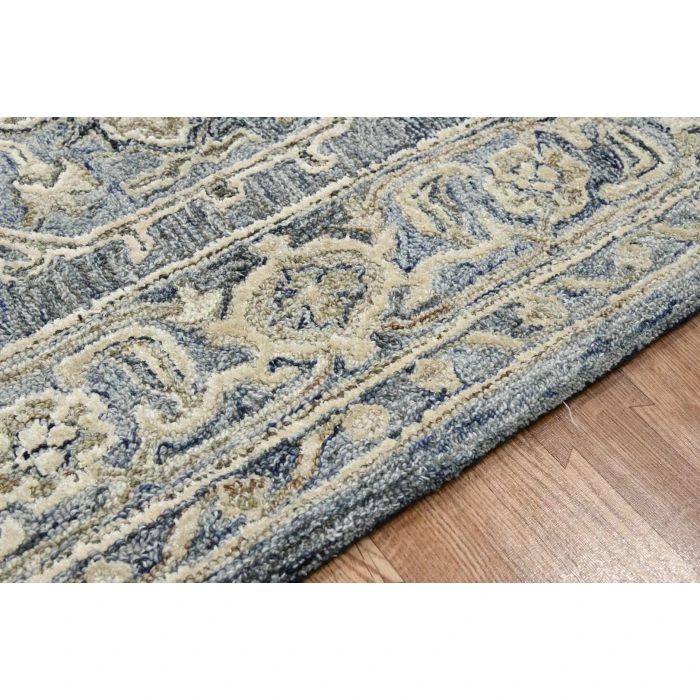 Amer Vestige Nucia Blue/Taupe Hand-Tufted Wool Blend Area Rug 8'x10'