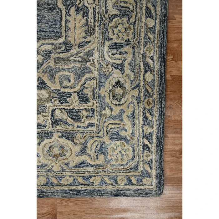 Amer Vestige Nucia Blue/Taupe Hand-Tufted Wool Blend Area Rug 8'x10'