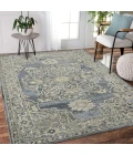 Amer Vestige Nucia Blue/Taupe Hand-Tufted Wool Blend Area Rug 3'6"x5'6"