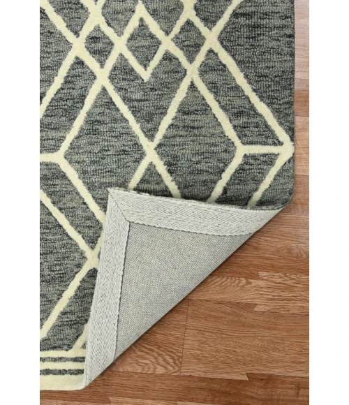 Amer Vista Duncan Gray Hand-Hooked Wool Area Rug 5'x8'