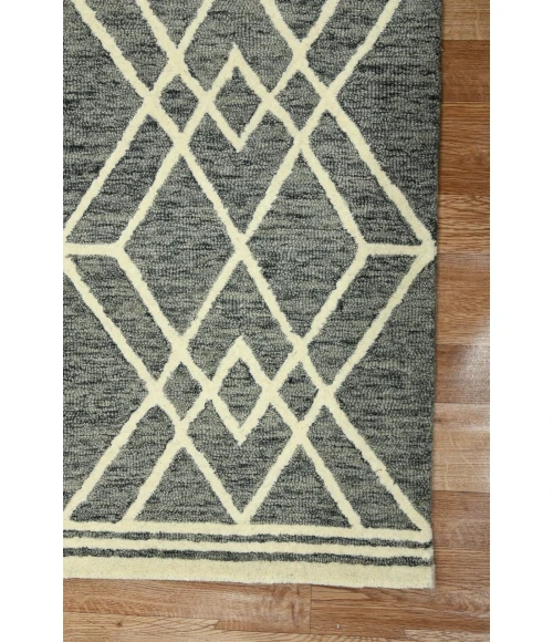 Amer Vista Duncan Gray Hand-Hooked Wool Area Rug 5'x8'