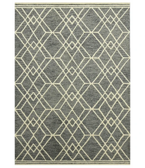 Amer Vista Duncan Gray Hand-Hooked Wool Area Rug 5'x8'
