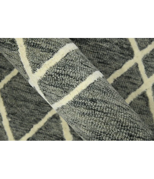 Amer Vista Duncan Gray Hand-Hooked Wool Area Rug 5'x8'