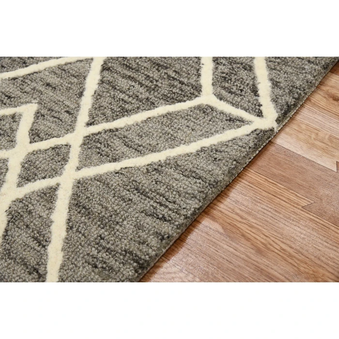 Amer Vista Duncan Taupe Hand-Hooked Wool Area Rug 5'x8'