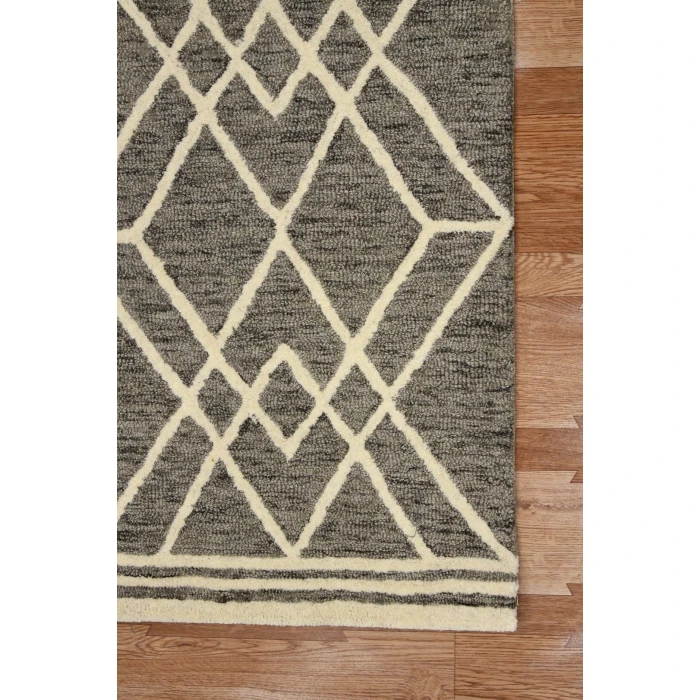Amer Vista Duncan Taupe Hand-Hooked Wool Area Rug 5'x8'