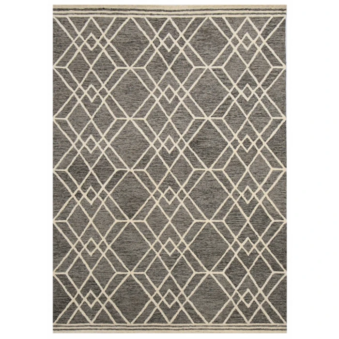 Amer Vista Duncan Taupe Hand-Hooked Wool Area Rug 5'x8'