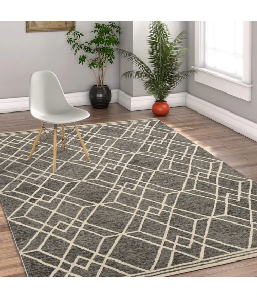 Amer Vista Duncan Taupe Hand-Hooked Wool Area Rug 8'x10'