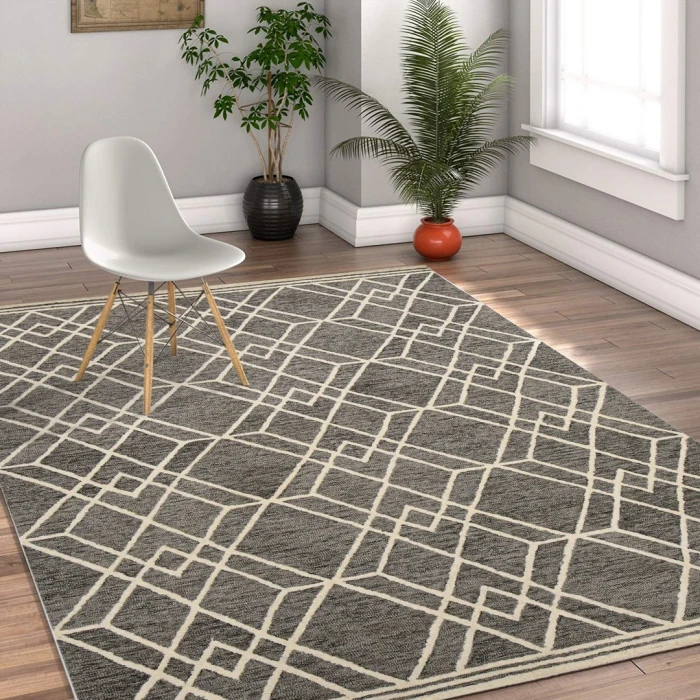 Amer Vista Duncan Taupe Hand-Hooked Wool Area Rug 5'x8'