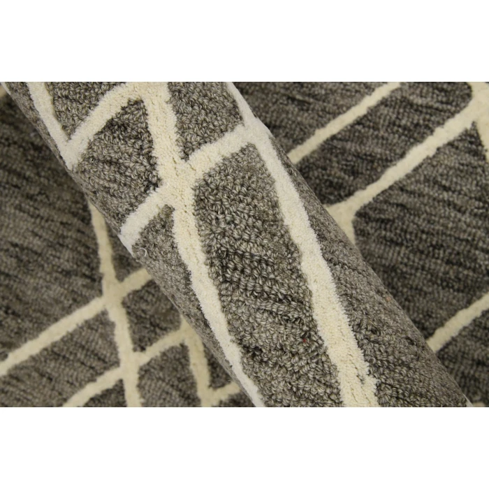 Amer Vista Duncan Taupe Hand-Hooked Wool Area Rug 5'x8'