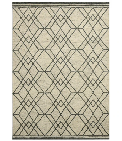 Amer Vista Duncan Ivory Hand-Hooked Wool Area Rug 8'x10'