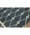 Amer Vista Raton Navy Hand-Hooked Wool Area Rug 5'x8'
