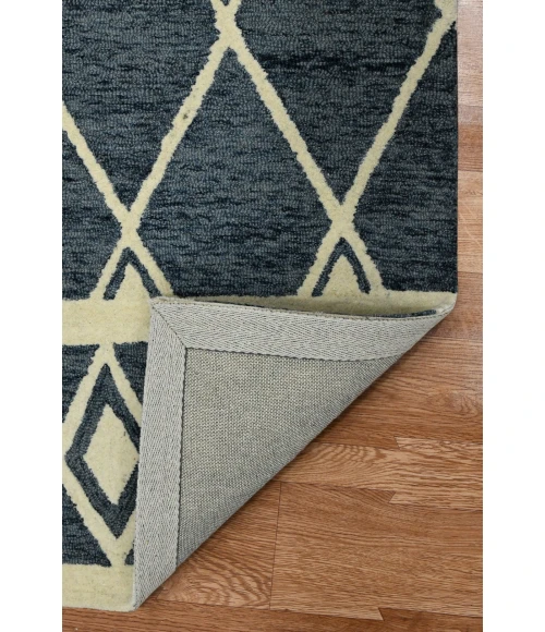 Amer Vista Raton Navy Hand-Hooked Wool Area Rug 5'x8'