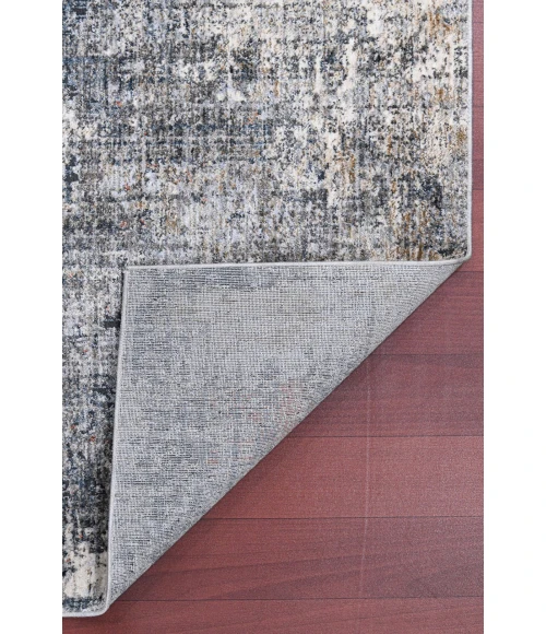Amer Vermont Allaine Gray Polyester Runner Rug 2'7" x 8'