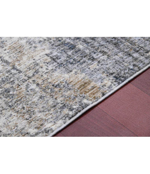 Amer Vermont Allaine Gray Polyester Runner Rug 2'7" x 8'