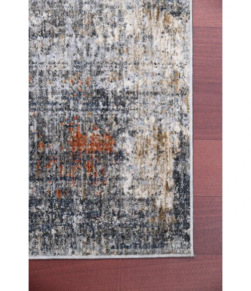 Amer Vermont Allaine Gray Polyester Runner Rug 2'7" x 8'