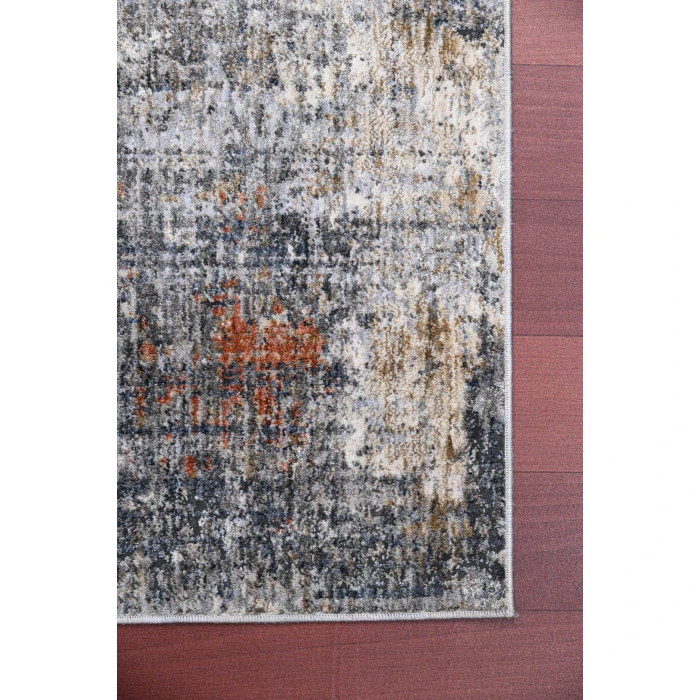 Amer Vermont Allaine  Gray Polyester Area Rug 2'x3'