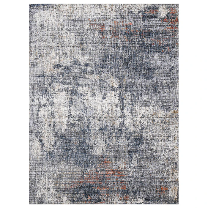 Amer Vermont Allaine  Gray Polyester Area Rug 2'x3'