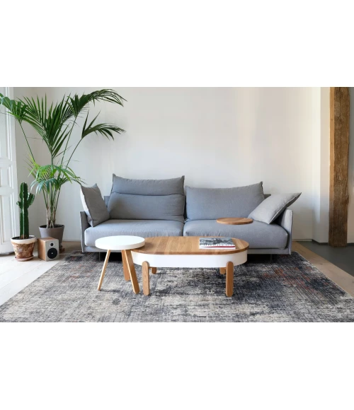 Amer Vermont Allaine Gray Polyester Area Rug 5'3" x 7'6"