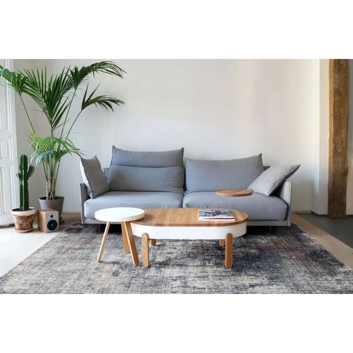 Amer Vermont Allaine  Gray Polyester Area Rug 2'x3'