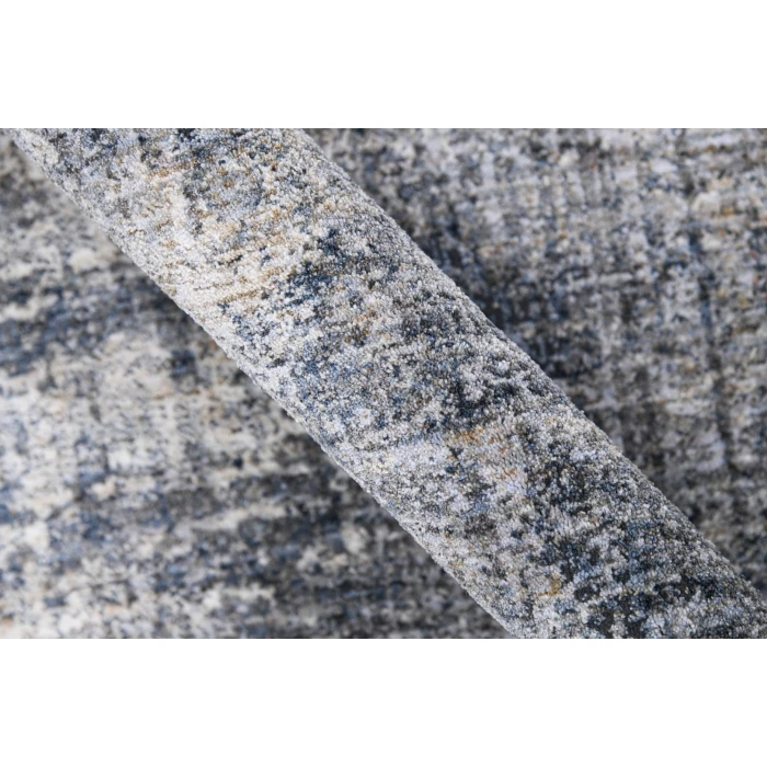 Amer Vermont Allaine  Gray Polyester Area Rug 2'x3'