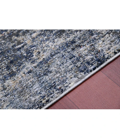 Amer Vermont Bianca Gray/Orange Polyester Runner Rug 2'7" x 8'