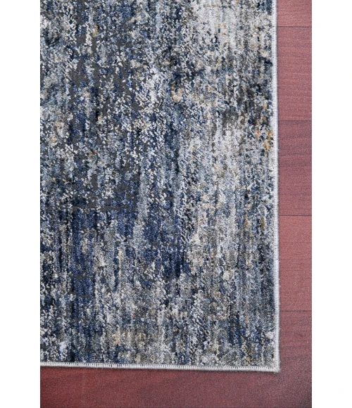 Amer Vermont Bianca Gray/Orange Polyester Runner Rug 2'7" x 8'