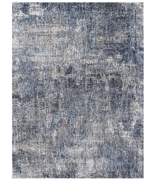 Amer Vermont Bianca Gray/Orange Polyester Runner Rug 2'7" x 8'