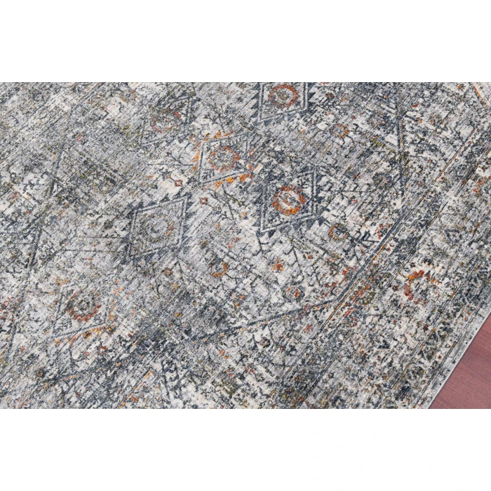 Amer Vermont Chelsea Gray/Ivory Polyester Area Rug 2'x3'