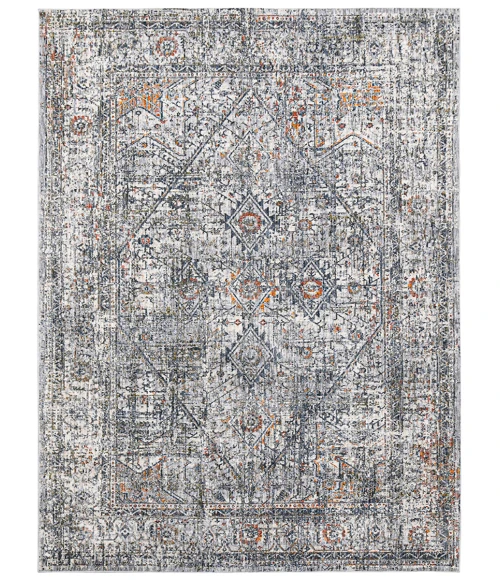Amer Vermont Chelsea Gray/Ivory Polyester Area Rug 9'10" x 13'1"