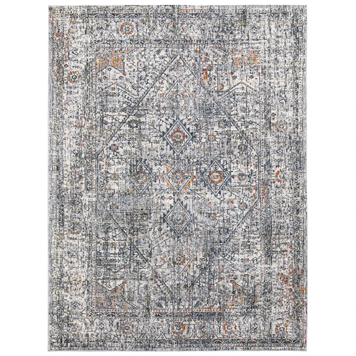 Amer Vermont Chelsea Gray/Ivory Polyester Area Rug 2'x3'