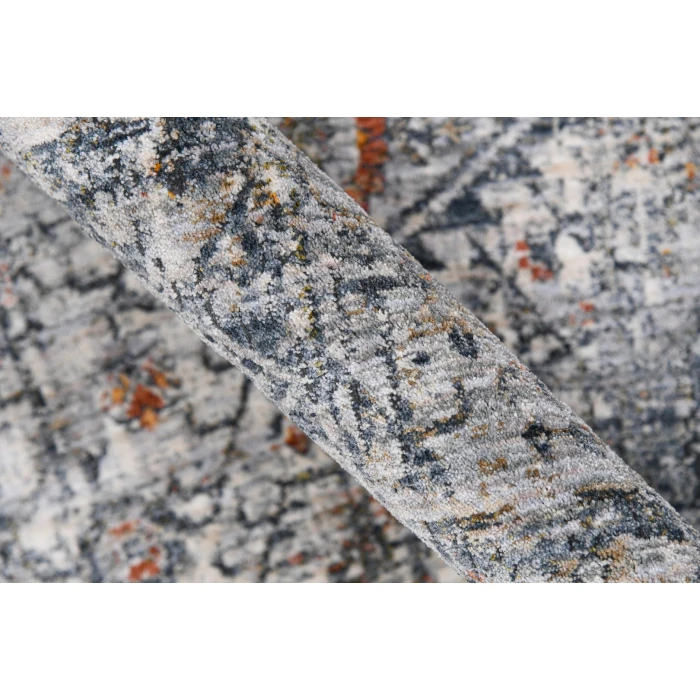 Amer Vermont Chelsea Gray/Ivory Polyester Area Rug 2'x3'