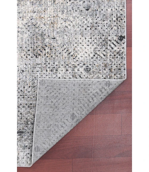 Amer Vermont Divina Gray Polyester Runner Rug 2'7" x 8'