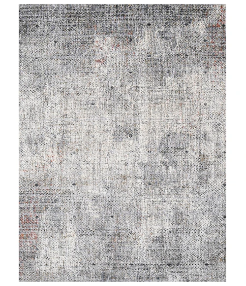 Amer Vermont Divina Gray Polyester Runner Rug 2'7" x 8'