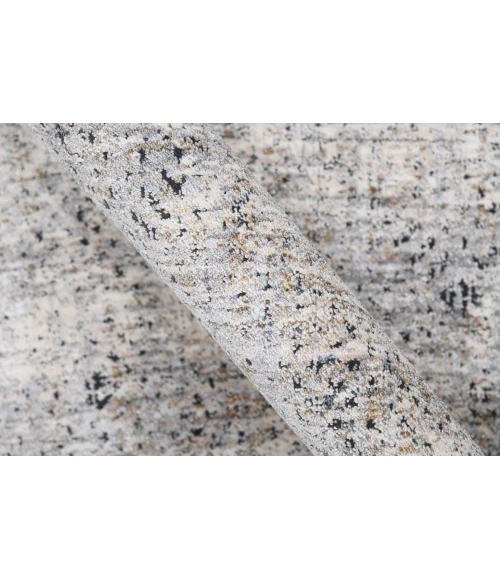 Amer Vermont Divina Gray Polyester Runner Rug 2'7" x 8'