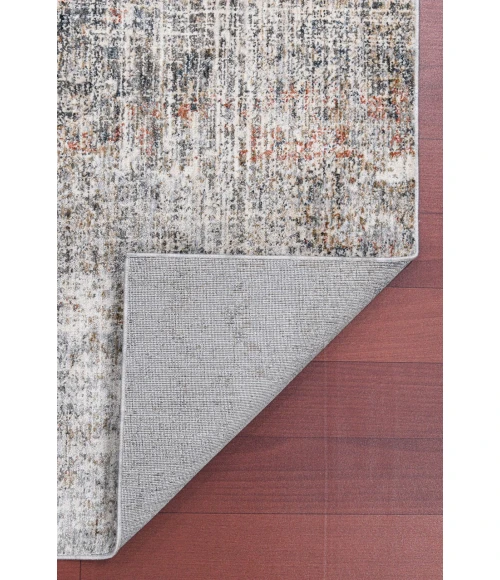 Amer Vermont Erysse Gray/Orange Polyester Area Rug 7'10" x 9'10"