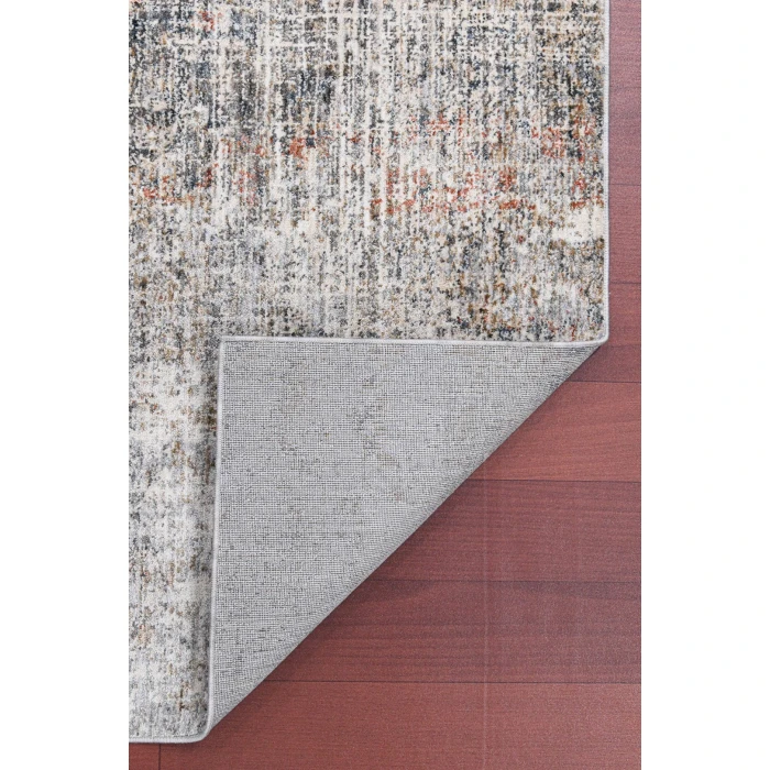 Amer Vermont Erysse Gray/Orange Polyester Area Rug 5'3" x 7'6"