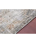Amer Vermont Erysse Gray/Orange Polyester Area Rug 7'10" x 9'10"