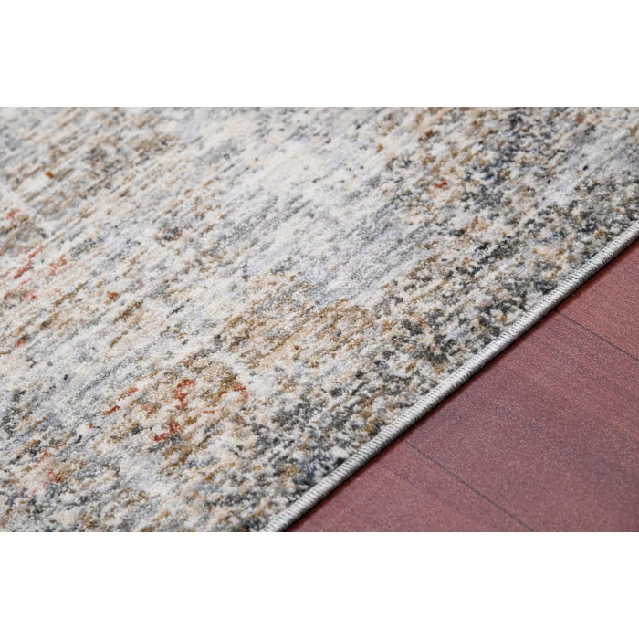 Amer Vermont Erysse Gray/Orange Polyester Area Rug 5'3" x 7'6"