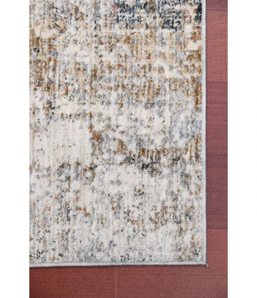 Amer Vermont Erysse Gray/Orange Polyester Area Rug 7'10" x 9'10"