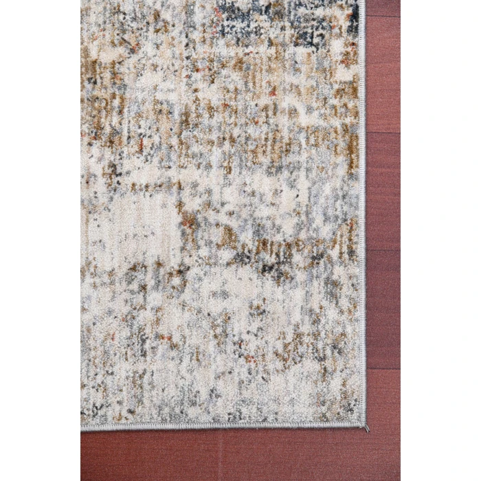 Amer Vermont Erysse Gray/Orange Polyester Area Rug 5'3" x 7'6"