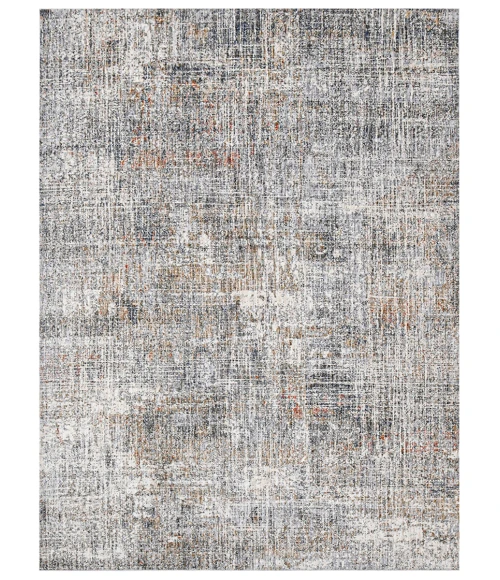 Amer Vermont Erysse Gray/Orange Polyester Area Rug 7'10" x 9'10"