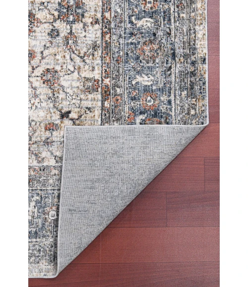 Amer Vermont Glidel Ivory/Gray Polyester Area Rug 7'10" x 9'10"