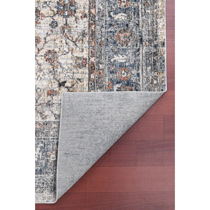 Amer Vermont Glidel Ivory/Gray Polyester Runner Rug 2'7" x 8'
