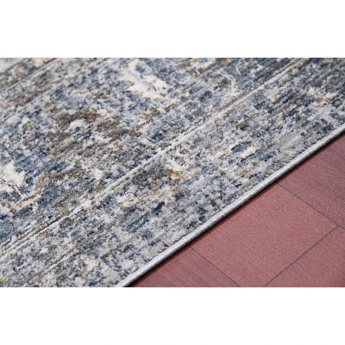 Amer Vermont Glidel Ivory/Gray Polyester Runner Rug 2'7" x 8'