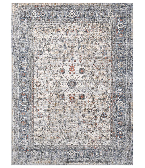 Amer Vermont Glidel Ivory/Gray Polyester Area Rug 7'10" x 9'10"