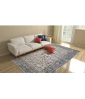 Amer Vermont Glidel Ivory/Gray Polyester Area Rug 7'10" x 9'10"