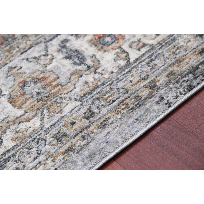 Amer Vermont Glidel Charcoal Polyester Runner Rug 2'7" x 8'