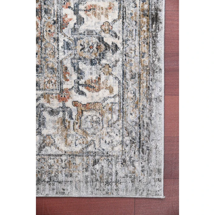 Amer Vermont Glidel Charcoal Polyester Runner Rug 2'7" x 8'